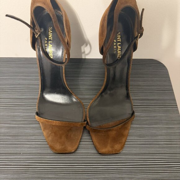 Yves Saint Laurent YSL Cashmere Brown Opyum heels Stilettos Sandals - Picture 6 of 10